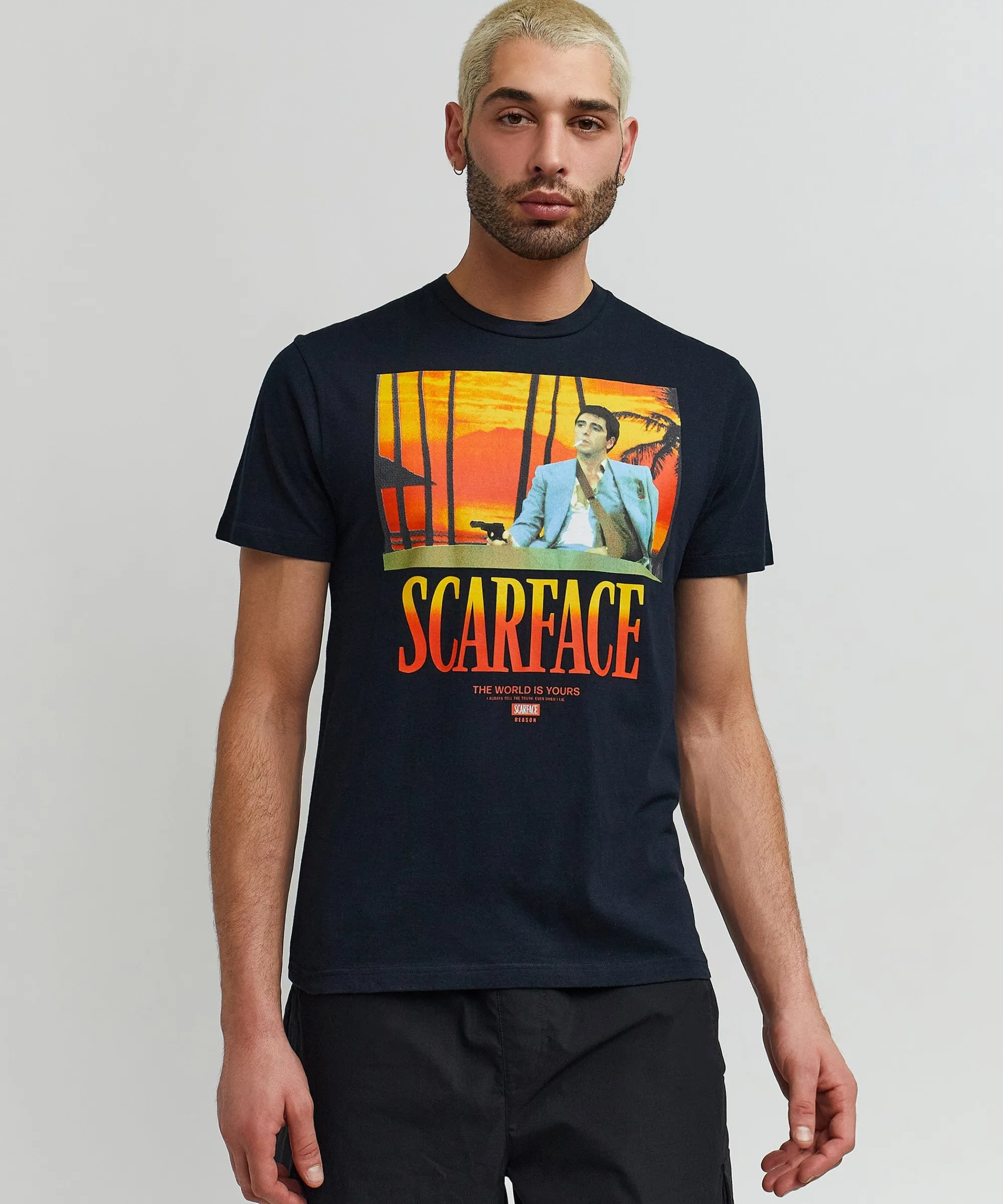 scarface_world_is_yours_short_sleeve_tee__black_3.webp Shop Scarface World Is Yours Short Sleeve Tee - Black Graphic Tees