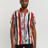 New Smiley Face Allover Print Short Sleeve Shirt Button Downs