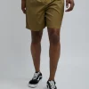 Clearance Spritz Embroidered Texture Woven Shorts - Brown Shop All Bottoms | Shorts