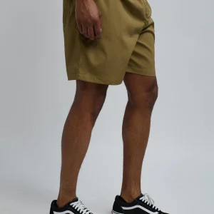 Clearance Spritz Embroidered Texture Woven Shorts - Brown Shop All Bottoms | Shorts