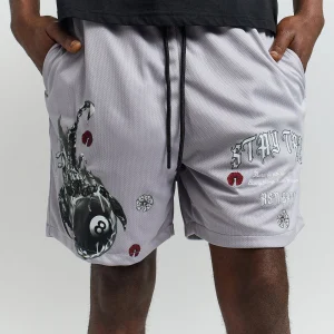 New Stay True Multi Print Mesh Shorts - Grey Shop All Bottoms | Shorts