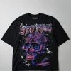 Shop Stay True World Tour Oversized Front And Back Print Tee - Black Oversized Tees | Graphic Tees