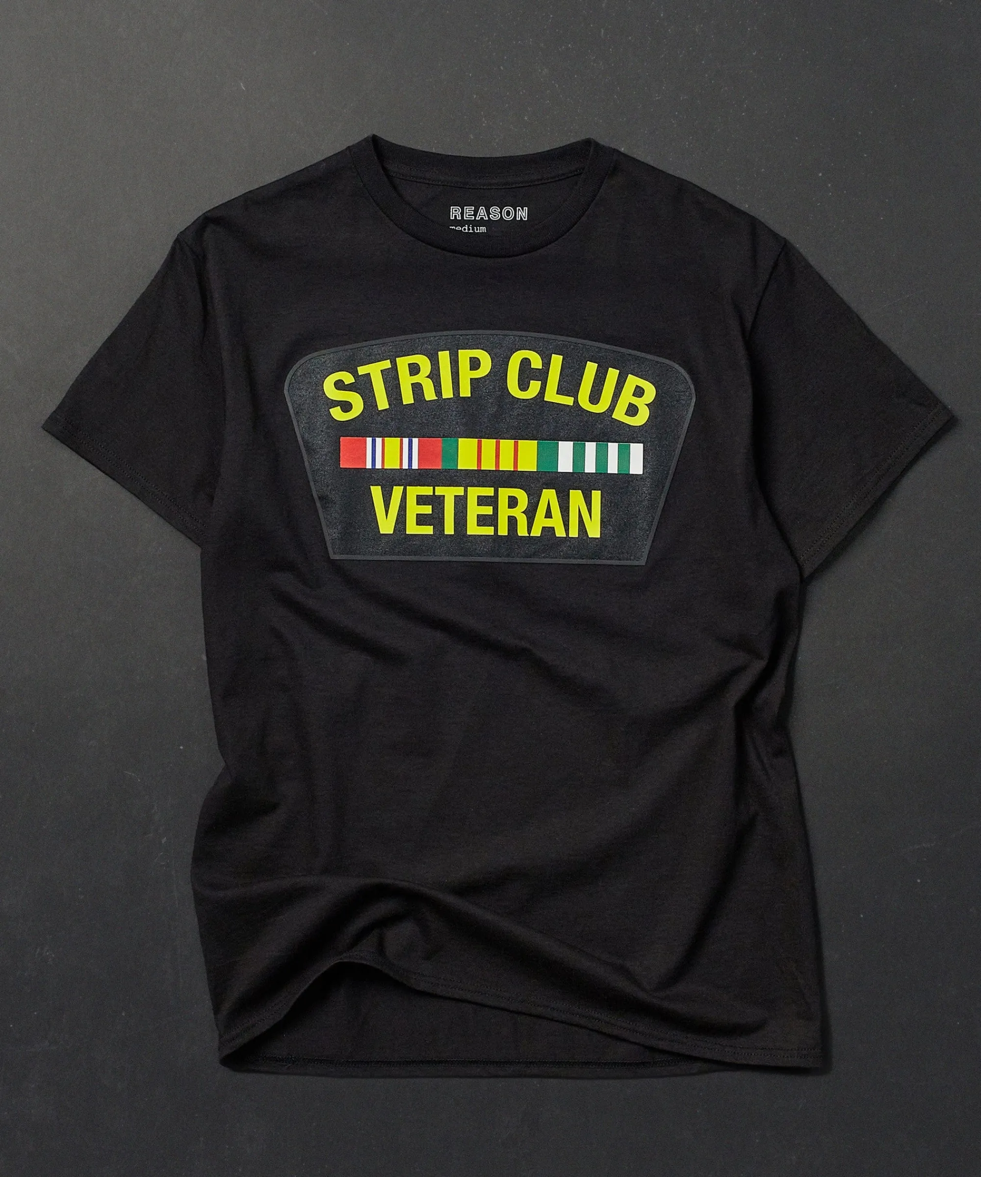 strip_club_veteran_short_sleeve_tee__black_0.webp Hot Strip Club Veteran Short Sleeve Tee - Black Graphic Tees