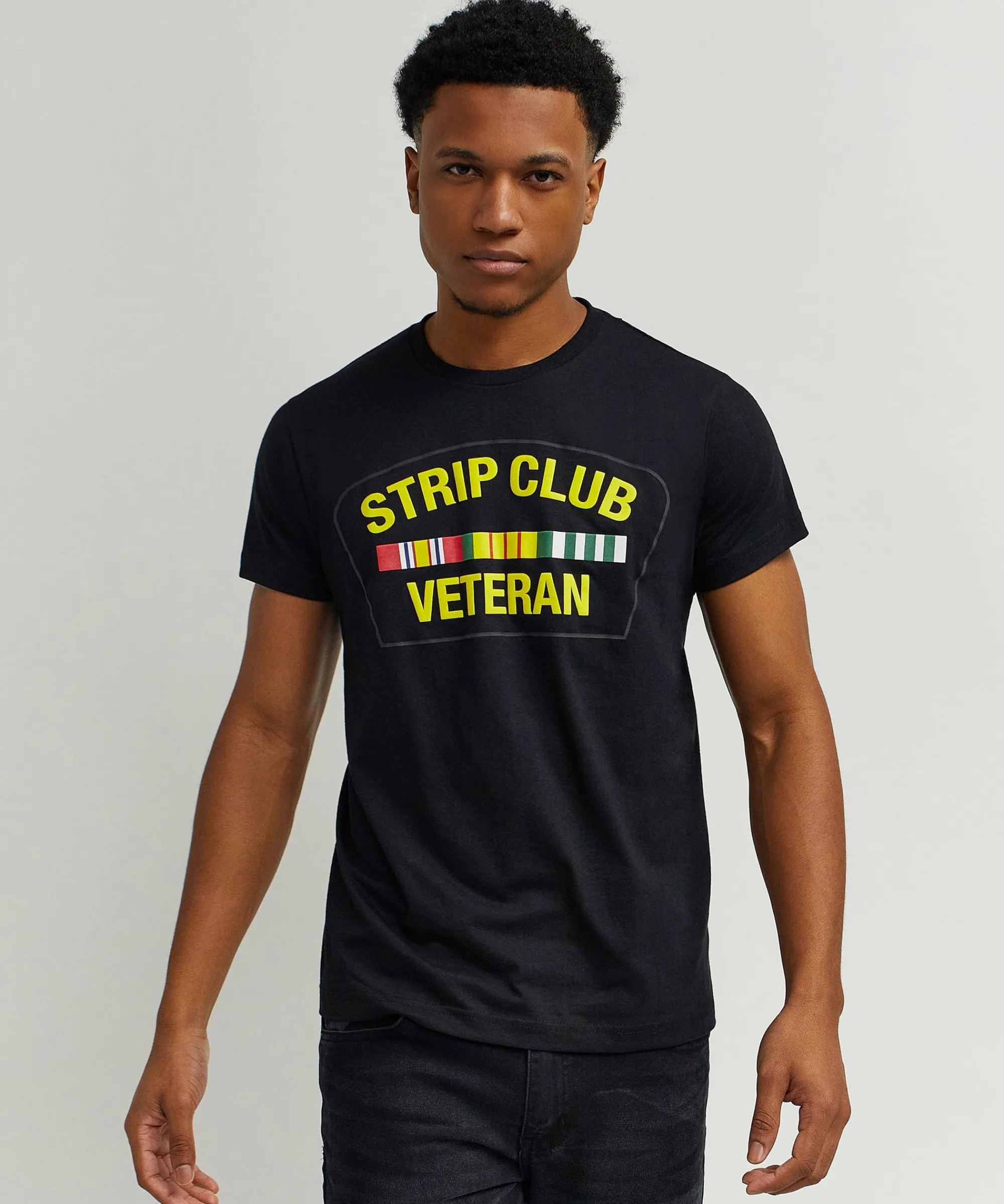 strip_club_veteran_short_sleeve_tee__black_2.webp Hot Strip Club Veteran Short Sleeve Tee - Black Graphic Tees