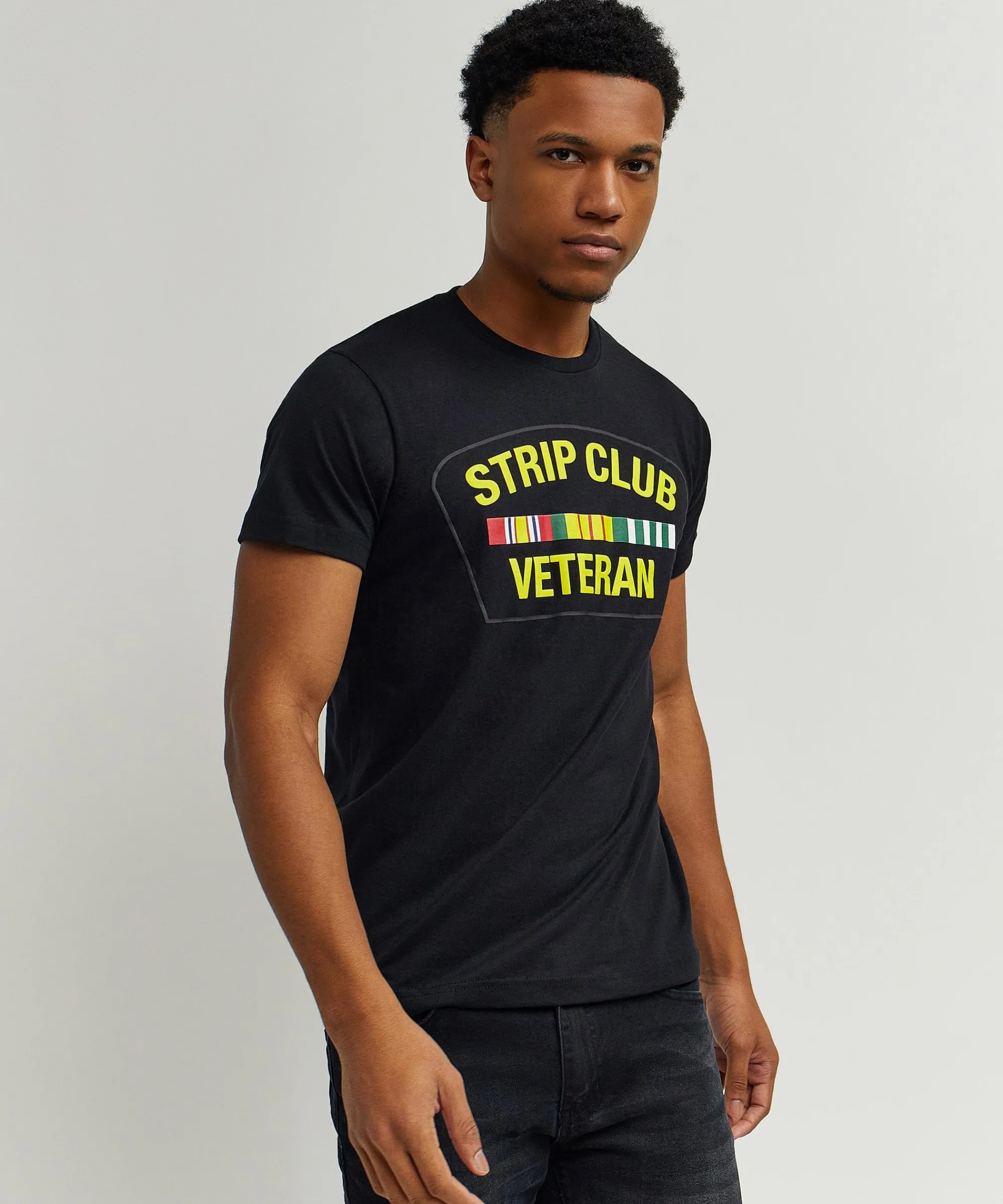 strip_club_veteran_short_sleeve_tee__black_5.webp Hot Strip Club Veteran Short Sleeve Tee - Black Graphic Tees