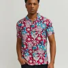 Online Sunflower Allover Print Short Sleeve Shirt Button Downs