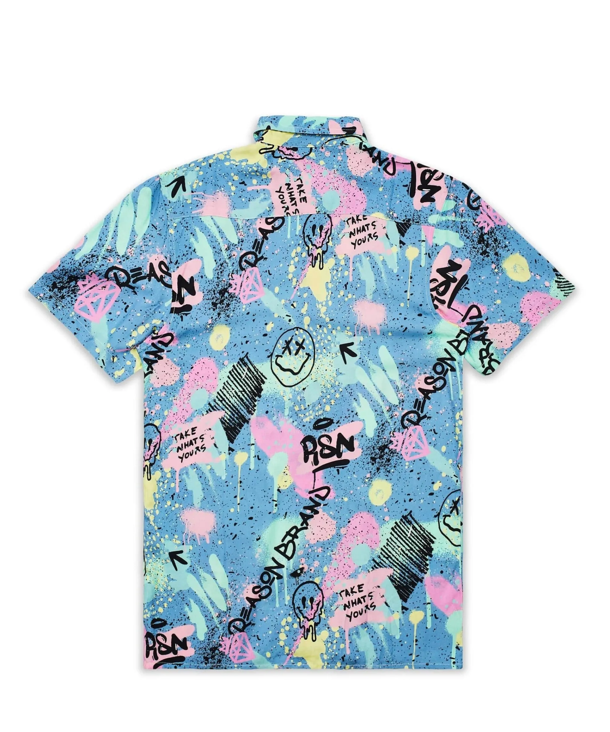 technicolor_allover_print_short_sleeve_shirt_3.webp Hot Technicolor Allover Print Short Sleeve Shirt Button Downs