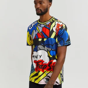 Online Trap Stars Comic Allover Print Graphic Tee Graphic Tees