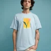 Hot Tulip Short Sleeve Tee - Light Blue Graphic Tees