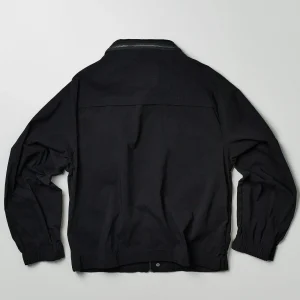 Store Utility Stretch Nylon Zip Up Jacket - Black Lightweight Jackets
