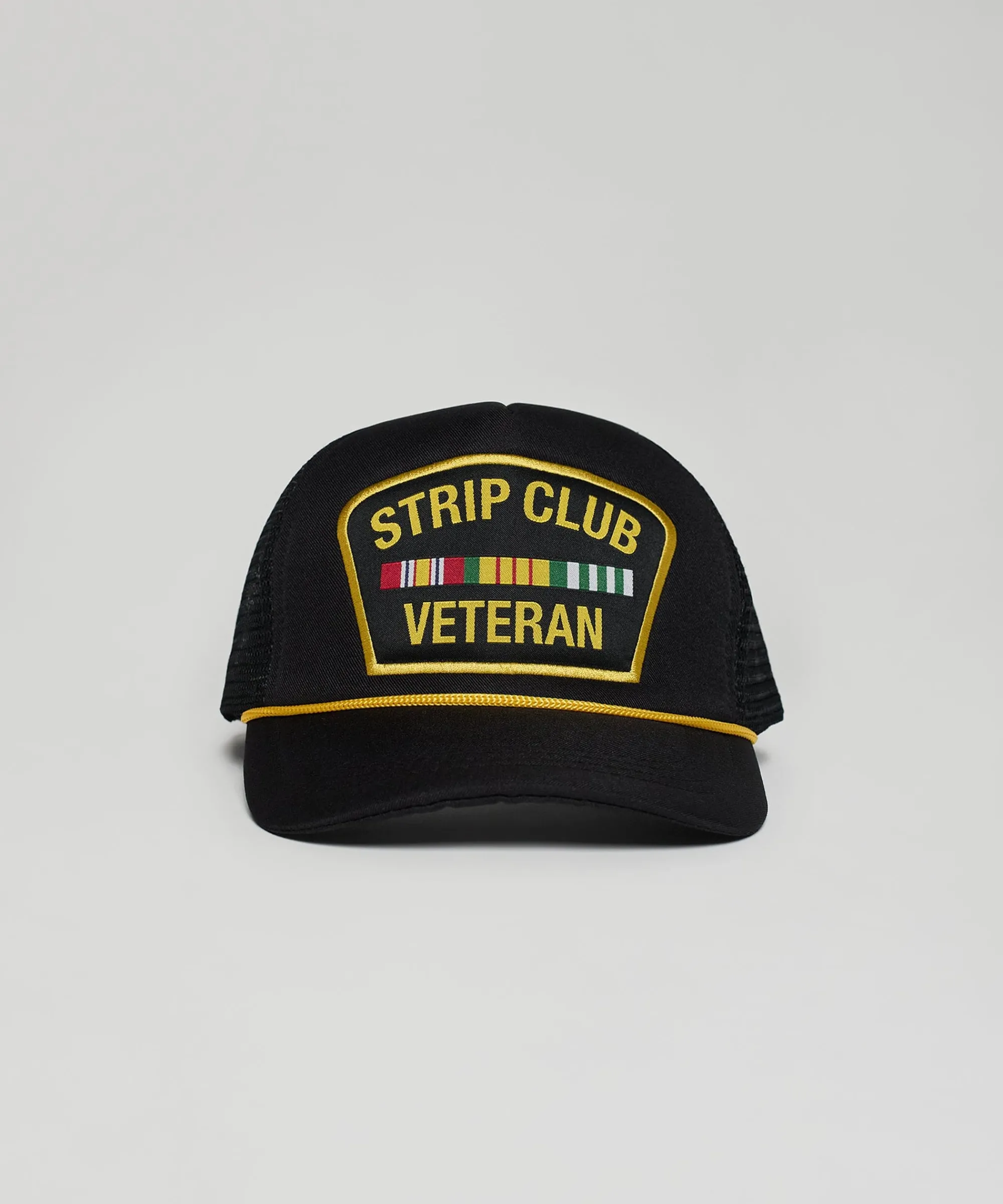 veteran_embroidered_patch_trucker_hat__black_cad_0.webp Clearance Veteran Embroidered Patch Trucker Hat - Black Cad Hats