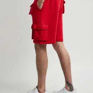 New Whitecloud Cargo Fleece Shorts - Red Shop All Bottoms | Shorts