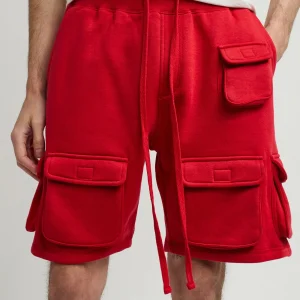 New Whitecloud Cargo Fleece Shorts - Red Shop All Bottoms | Shorts