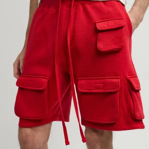 New Whitecloud Cargo Fleece Shorts - Red Shop All Bottoms | Shorts