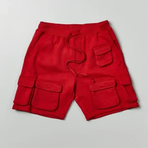 New Whitecloud Cargo Fleece Shorts - Red Shop All Bottoms | Shorts