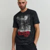 Cheap Wolf Washed Short Sleeve Tee Graphic Tees