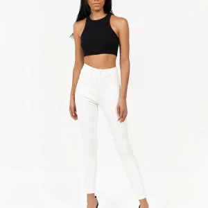 Best Sale Womens Chloe White Slim Jeans Denim