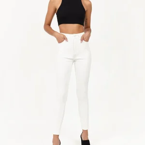 Best Sale Womens Chloe White Slim Jeans Denim