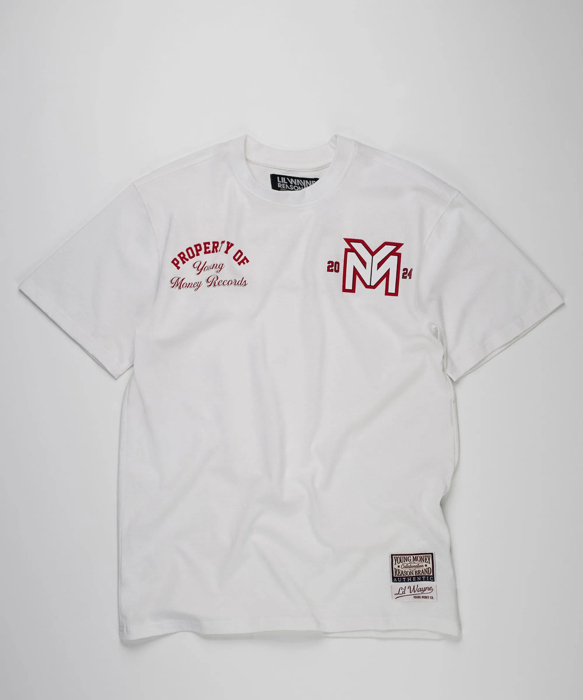 Cheap Young Money Records Short Sleeve Tee - White Graphic Tees